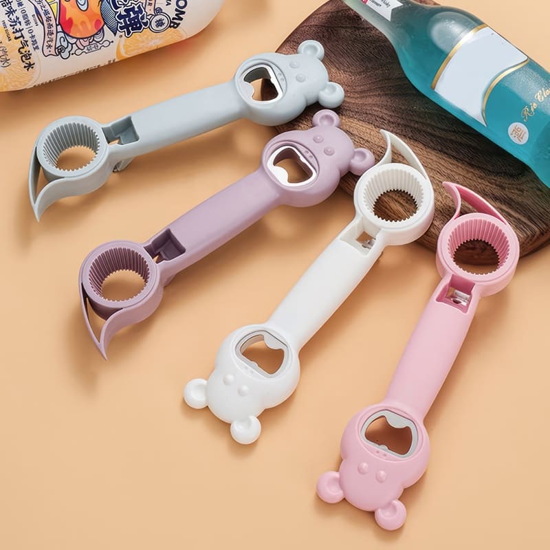 Ouvre-boîte Et Décapsuleur Réglable - 2 En 1 En Acier Inoxydable - Pour Bocaux, Canettes, Bouteilles - Facile à Utiliser
